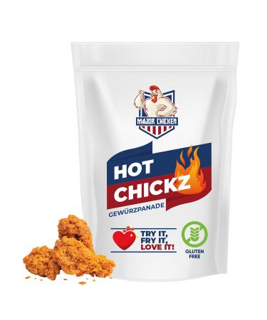 Major chicken "Hot Chickz" - Chicken spice panade/chicken marinade 1kg - for the original Fried chicken taste - so crispy and extra spicy hot - breading for chicken wings hot wings and much more!Hot Chickz 1000 g (1 Pack)