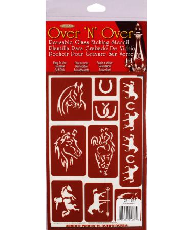 Armour 21-1677 Stencil Horses Crafts Supplies