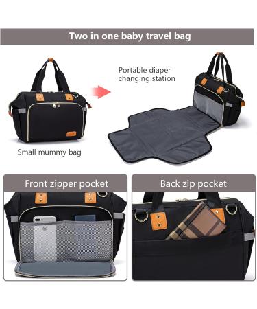 Axcone Sac   Langer Imperm able pour B b - Fourre-Tout Pratique avec Matelas   Langer et Porte T tine - Sac de Voyage Bandouli re Schwarz - Buy Online on GoSupps.com