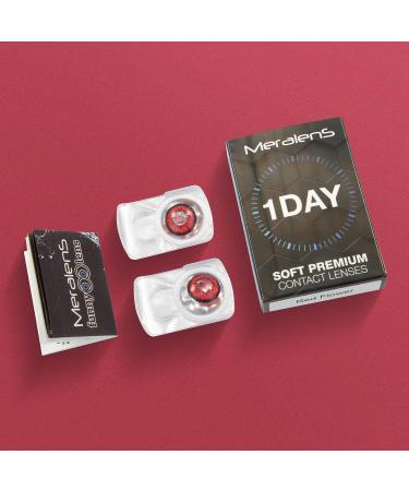 MERALENS Red Colored Contact Lenses for Halloween - Devil Vampire & Cosplay - No Prescription Needed (2 Pieces) - Buy Online on GoSupps.com