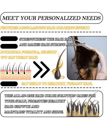 Black Hair Dye Shampoo 3 in 1 for Gray Hair Coverage Long Lasting lnstant Hair Shampoo for Women and Men(100 ml) - Buy Online on GoSupps.com