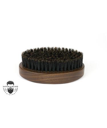 NaturalBeard Original Barbershop Bartbrush | Walnut Wood & Wild Boar Hair for Beard Care | Perfect for Oil Balm & Wax - Buy Online on GoSupps.com