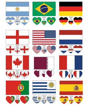 America Flag Tattoos 10 Sheets - Waterproof USA Flag Removable Fake Tattoos - 40 Pcs Sports National Flag Tattoos for Men, Women, Kids - World Cup, Copa America, Memorial Day, Independence Day, Labor Day - Buy Online on GoSupps.com