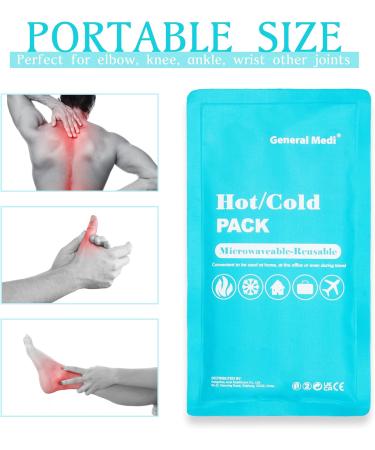General Medi Hot & Cold Reusable Gel Pack Compress Wrap - Pack of 3 - Great for Migraine Relief Sprains Muscle Pain Bruises Injuries - Buy Online on GoSupps.com