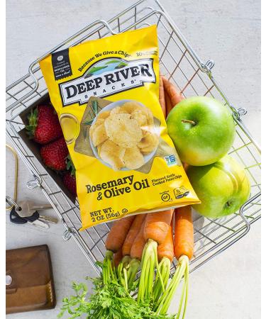 Deep River Snacks Rosemary & Olive Oil Kettle Chips - 2 oz Bags (24 Pack) - Gourmet Snack - Buy Online on GoSupps.com