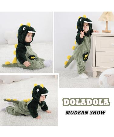 Doladola Dalmatians Baby Romper | Toddler's Jumpsuit | Newborn Outfit | Green Dino Print | Ages 2-3.5 Years - Buy Online on GoSupps.com