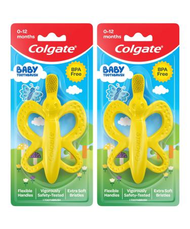 Colgate Baby Toothbrush and Teether BPA Free 1 Count (Pack of 2)