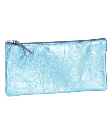 Clairefontaine 410120C pencil case Miror made of lambskin leather flat 11 x 22cm 1 piece turquoise flat 22x11cm Miror turquoise