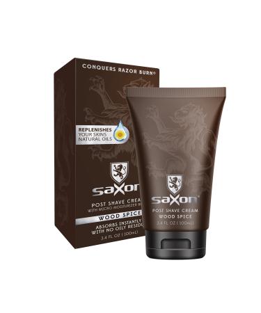 Saxon Post Shave Cream with Micro Moisturizing and Conditioning Beads Woodspice
