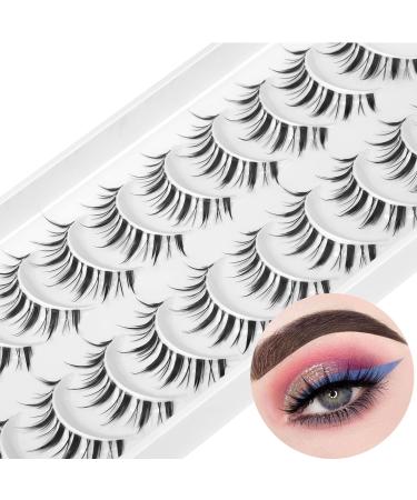 Geeneiya Manga Lashes Natural Look Anime False Eyelashes - 10 Pairs Asian Japanese Chinese Makeup Clusters - Buy Online on GoSupps.com