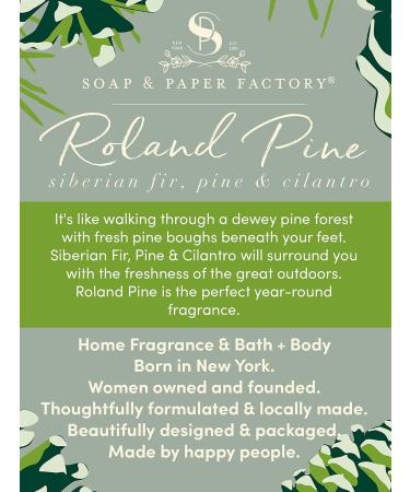 Soap & Paper Factory Roland Pine 1 oz Fragrance Oil - Premium Scent for Home & DIY Projects | International Shipping Available - Buy Online on GoSupps.com