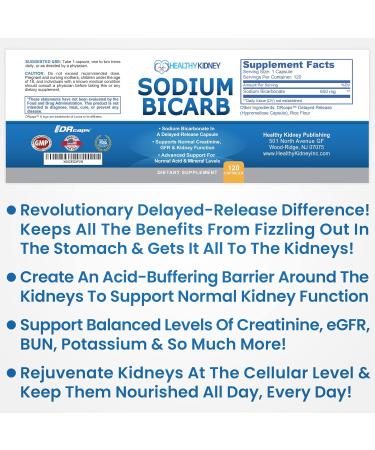 Kidney Restore & Sodium Bicarb 2 Pack Kidney Cleanse Natural Supplement Sodium Bicarbonate Buffer Acid Naturally - Buy Online on GoSupps.com