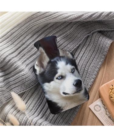 Husky Hot Water Bottle with Plush Cover - Hand Warmer for Adults & Children | 26.5x15.3cm - International Shipping Available - Buy Online on GoSupps.com