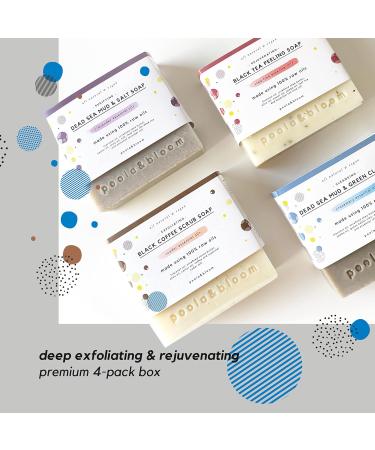 Natural Fixed Shower Gel & Soap for Men & Women | Black Tea & Coffee Peeling | Dead Sea Mud & Salt - Rejuvenating Body Soap - Buy Online on GoSupps.com