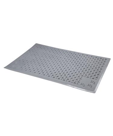 Petlinks Purr-FECT Paws Rubber Litter Mat for Cats & Kittens - Easy to Clean - Multiple Colors & Sizes Medium Gray