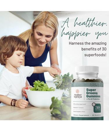 Mother Nutrient Super Greens Gummies: 30 Powerful Greens & Probiotics Women's Multivitamin (90 Gummies) - Buy Online on GoSupps.com