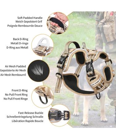 Buy Heele Dog Crockery & Large Dog Harness | Front & Back Clips Neck Release - International Shipping - Buy Online on GoSupps.com