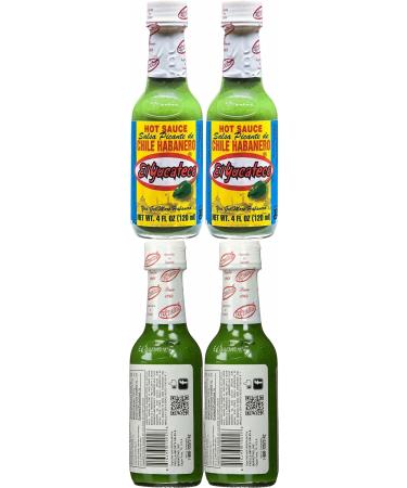 EL YUCATECO HABANERO GREEN 120 ML | Pack of 4 | Suitable for Vegans & Vegetarians | No GMO