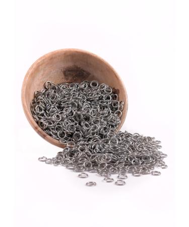 Battle Merchant - Galvanized chain rings to make yourself of chain hoods and chain shirts - 3 kg package with approx. 6000 rings - 9 mm ID