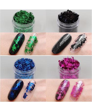16 Multicolor Gold Foil Flakes for Resin - Metallic Leaf Flakes for Epoxy, Nails, Crafts & Candles - Buy Online on GoSupps.com