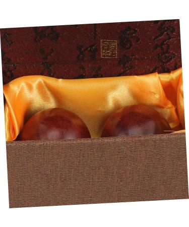 Gleavi Gymnastics Handballs & Massage Balls Set - Wooden Fitness Stress Relief Baoding Balls in Rosewood Gift Box - Buy Online on GoSupps.com