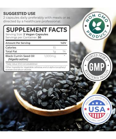 Thyroid Support & Black Seed Oil (1-Month Supply) Black Seed Thyroid Boost - Thyroid Support (60 Capsules) Health Supplement & Black Seed Oil (60 Capsules) Cold-Pressed Nigella Sativa - Non-GMO - Buy Online on GoSupps.com