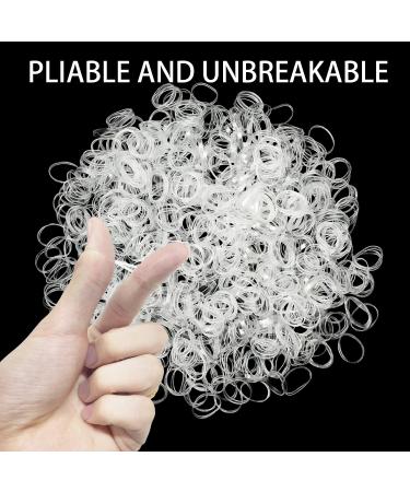 Buy Willight 1100 Mini Transparent Hair Ties - Perfect for Children's Braids & Dreadlocks | Elastic Hair Ties for All Hair Types - Buy Online on GoSupps.com