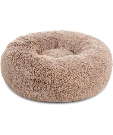 Bedsure Calming Donut Dog Bed - Washable Anti-Slip Faux Fur for Small to Large Dogs & Cats - Buy Online on GoSupps.com
