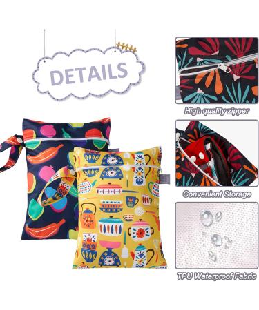 SEAUR Waterproof Cloth Diaper Pockets - 2 Pack with Zipper | Portable Baby Diaper Bags - Color 2 (18x25 cm) - Buy Online on GoSupps.com