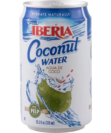 Iberia Coconut Water with Pulp 10.5 fl oz - Pack of 24 | Natural Hydration Drink - Buy Online on GoSupps.com
