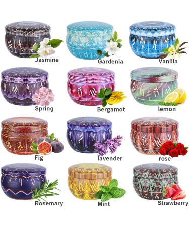 Soulpala 12 Fragrance Candle Gift Set | 100% Natural Soy Wax | Aromatherapy & Relaxation | Perfect for Christmas Birthdays & Mother's Day - Buy Online on GoSupps.com
