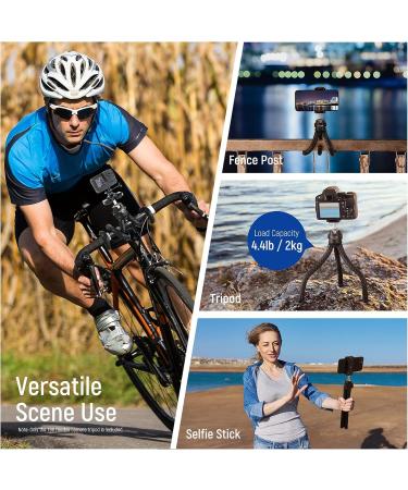 NEEWER T80 Phone Tripod Stand with Remote, Action Camera Mount & Phone Clip - Compatible with GoPro, iPhone, LED Light - Max Load 4.4lb - Buy Online on GoSupps.com