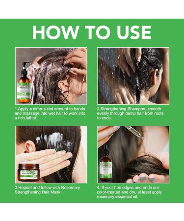 Rosemary Shampoo Hair Growth 300ML Rosemary Shampoo Anti Hair Loss Soap Hair Regrowth Shampoo for Dry and Brittle Hair - Buy Online on GoSupps.com
