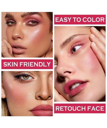 3-in-1 Waterproof Blush Stick & Lip Tint & Eye Shadow - Long Lasting Cream Blush in Rose Pink - Buy Online on GoSupps.com