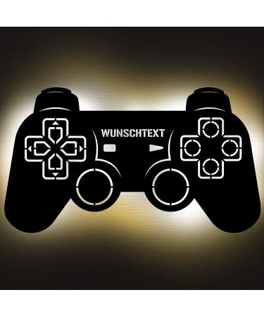Gaming controller 2 lamp made of wood - personalized gift for men - gaming room decoration - gamingpad lamp - personalizable to hang/hang - gamer gift - personal gift