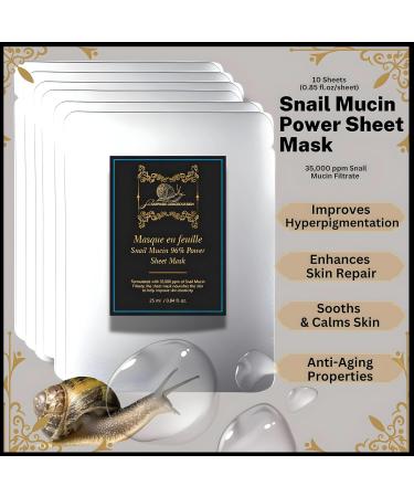 SC Sapphire Snail Mucin Skin Repair Kit - 96% Moisturizing Mask Sheets & 92% Repair Cream | 90-Day Treatment for Dry Skin Dark Spots & Fine Lines - International Shipping Available - Buy Online on GoSupps.com