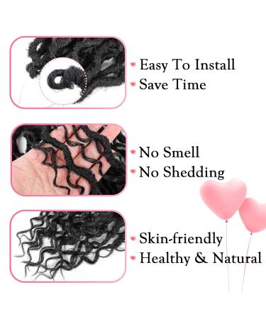 Goddess Locs Crochet Hair 12 Curly Faux River Locs 6Pack - Pre-Looped Soft Faux Locs with Curly Ends for Black Women - Buy Online on GoSupps.com