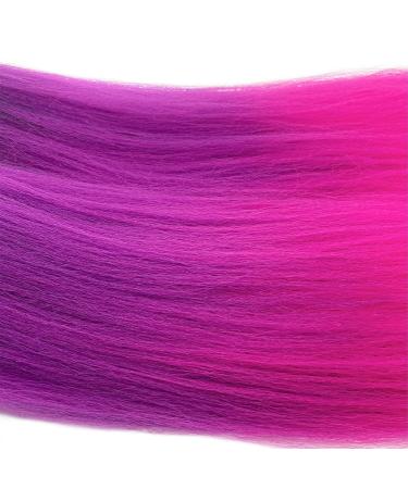 Prestretched Ombre Braiding Hair Extensions for Braids - 24 Inch 6 Packs - Black Pink Purple Ombre - Buy Online on GoSupps.com