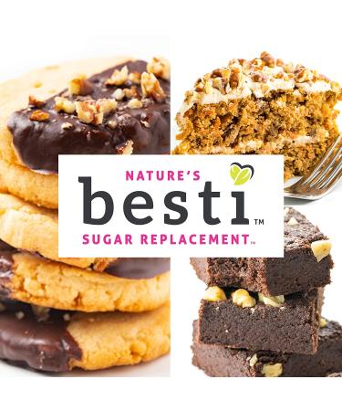 Wholesome Yum Besti 1:1 Natural Sugar Replacement - Keto Monk Fruit Sweetener with Allulose (16 oz / 1 lb) - Non-GMO Zero Carb, Zero Calorie Sugar Substitute - Buy Online on GoSupps.com
