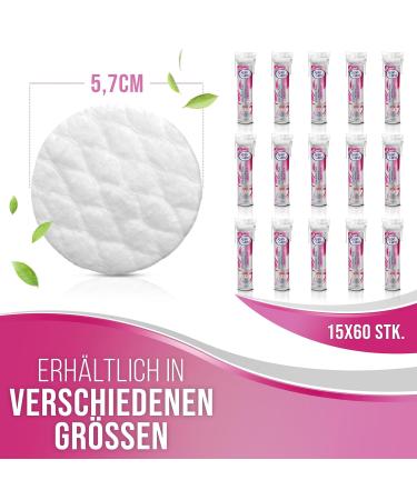 Jean Carol Supersoft Lint-Free Cotton Pads - 100% Natural Fiber Eco-Friendly Cleaning & Makeup Removal (15x60 Pieces) - Buy Online on GoSupps.com