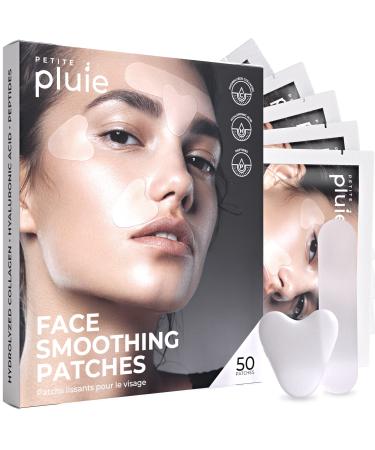 PETITE PLUIE 50 PCS Wrinkle Patches For Face - Overnight Korean Face Lift Tape with Hydrolyzed Collagen  Hyaluronic Acid and Peptides - Made in Korea