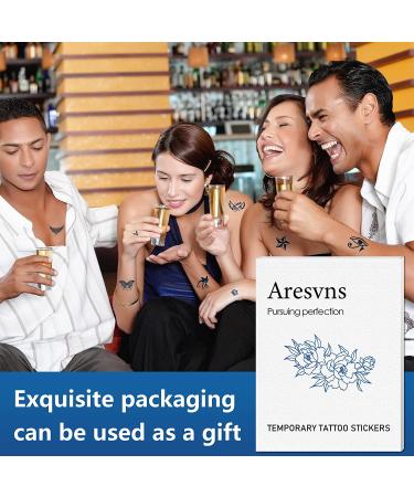 Aresvns Henna Tattoo Stencils Kit - 120+ Reusable Templates for Women and Teens - Buy Online on GoSupps.com