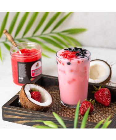 Coconut Fruit Jelly Topping | Strawberry Flavour | 1LB (454g) | Fruit Dessert for Bubble Tea Drinks Desserts Smoothies and Snacks | Boba Tea Tapioca Pearl Mix Kit - Buy Online on GoSupps.com