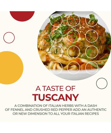 Spiced Up by Chef Calvin Italian Seasoning Blend - Natural Tuscan Seasoning for Steaks, Pasta, and Veggies - 6 Pack 3.9 oz/110 g - Buy Online on GoSupps.com