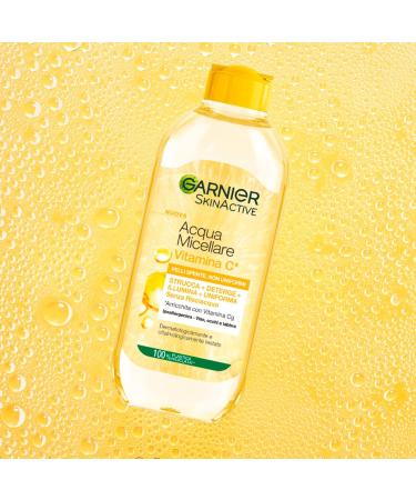  Garnier 4 x Garnier SkinActive Micellar Water Hypoallergenic Make-Up Remover and Cleanser without Refrigerator with Vitamin C 4 Bottles of 400 ml Each - Buy Online on GoSupps.com
