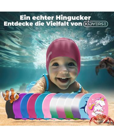Kidverse Waterproof Bathing Cap for Girls - Anti-Slip UV Protection Swimming Cap for Kids - 100% Tearproof Bath Hood - Pink - Buy Online on GoSupps.com