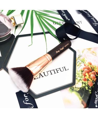 Party Queen Flat Top Kabuki Foundation Brush - Vegan Synthetic Makeup Tool for Liquid & Cream Blending - RoseGold FV8 - Buy Online on GoSupps.com