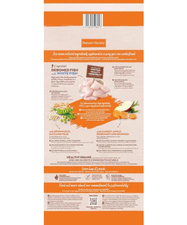 Nature's Variety Healthy Grains - Medium/Maxi Adult Dog Food - White Fish - 12kg - Buy Online on GoSupps.com