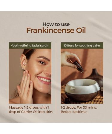 Gya Labs Pure Frankincense Essential Oil - 100% Natural, Therapeutic Grade for Pain Relief, Skin Care & Aromatherapy - 0.34 fl oz - Buy Online on GoSupps.com
