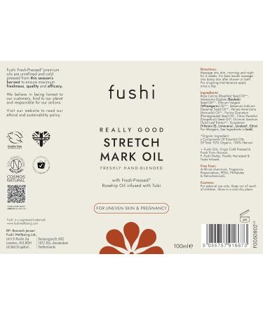 Buy Fushi Really Good Stretch Oil 100 ML - Premium Skin Care for Pregnancy & Beyond | International Shipping Available - Buy Online on GoSupps.com